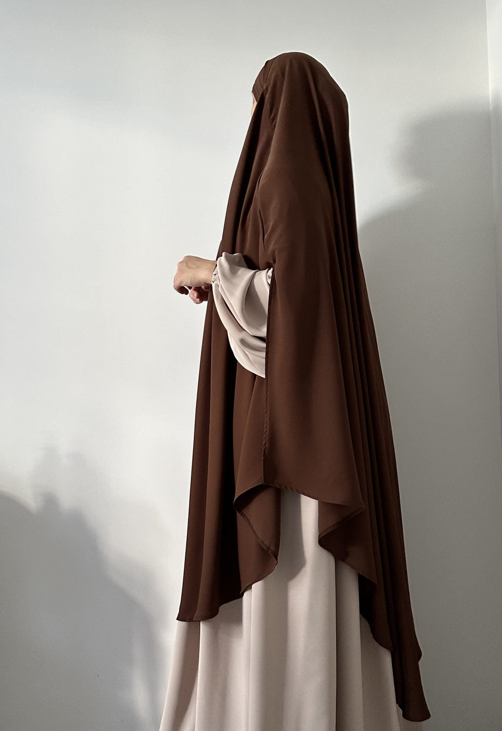 Maxi Khimar A Fentes Soie De Medine