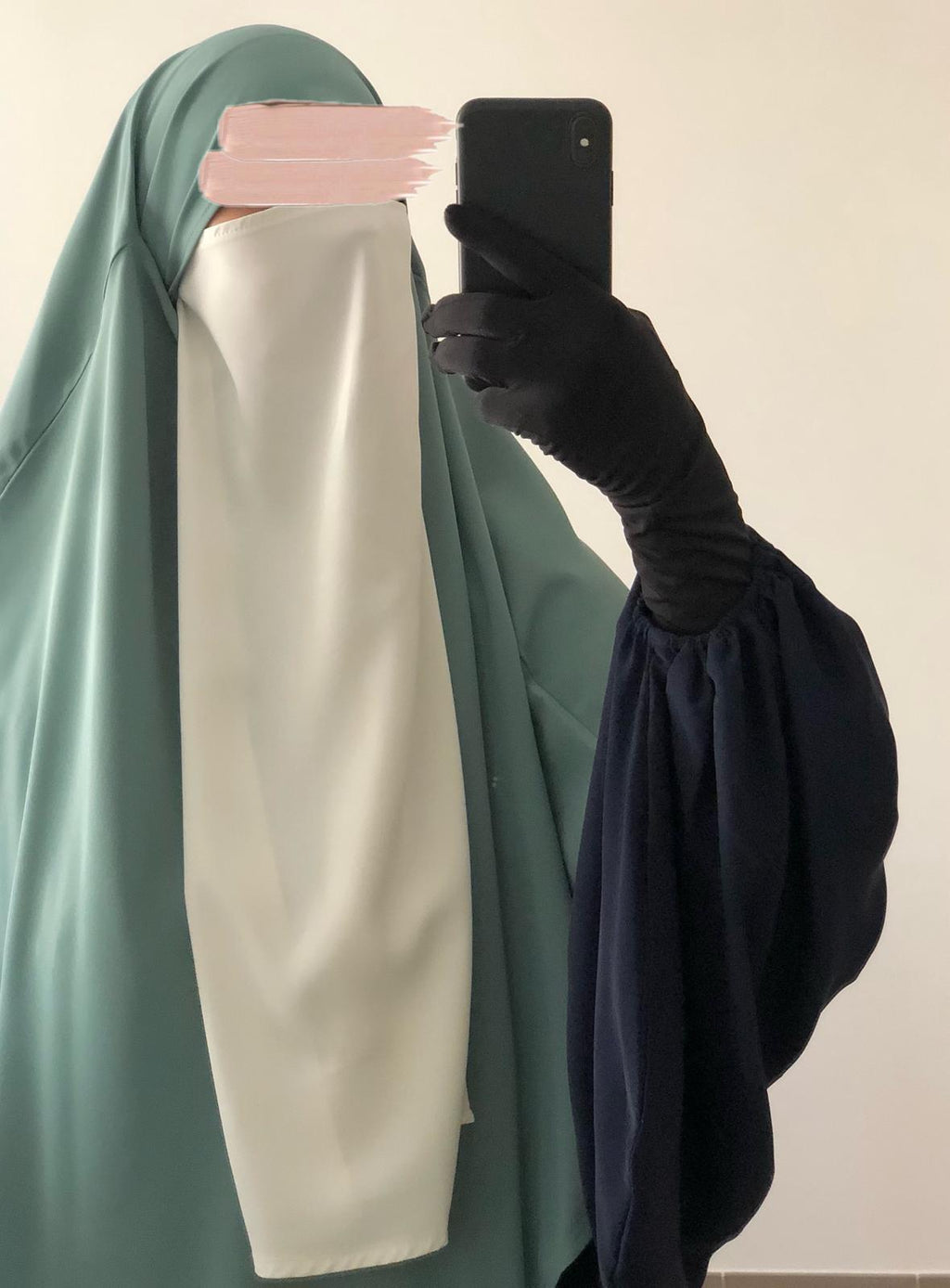 Niqab-half Soie De Medine