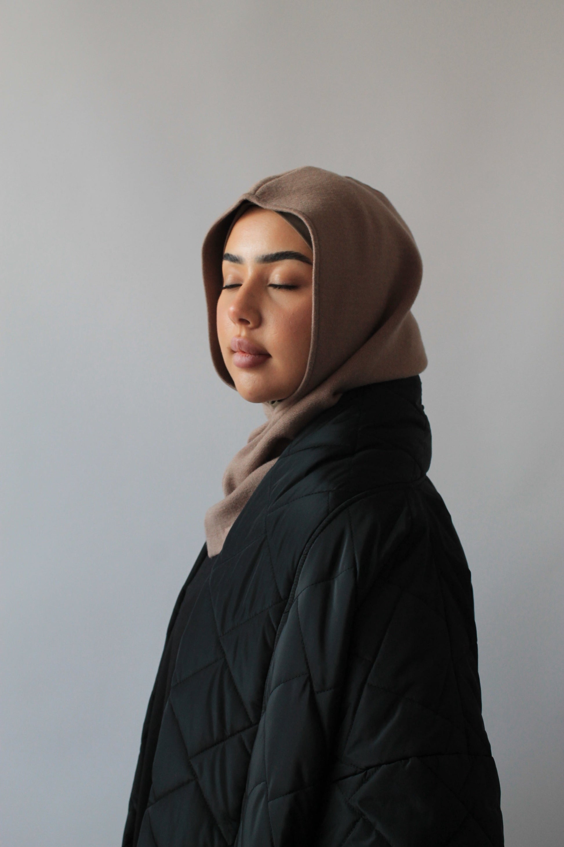 CAGOULE EN MAILLE FINE Taupe